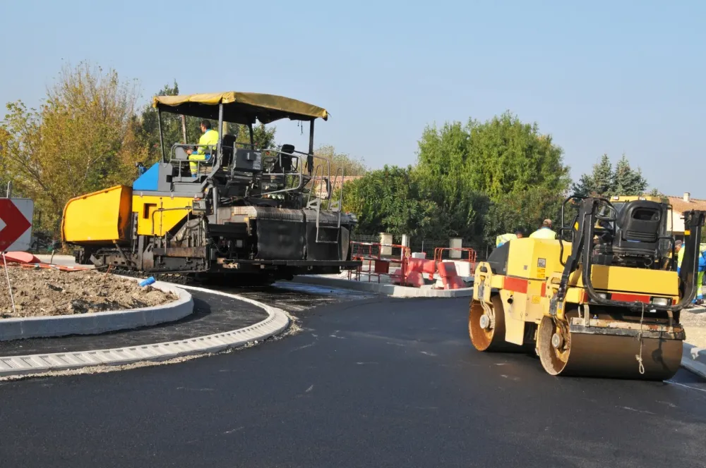 Travaux publics près de Rieupeyroux